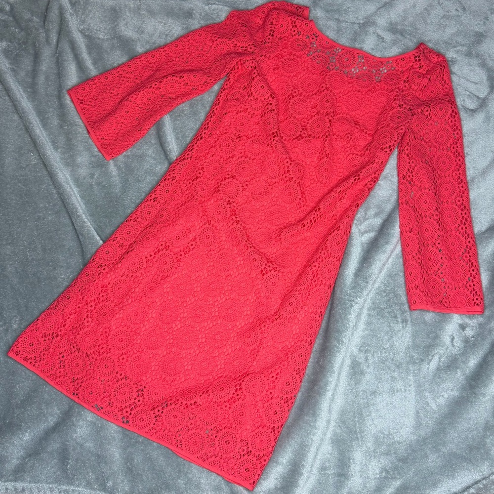 Elegant Pink Lace Dress